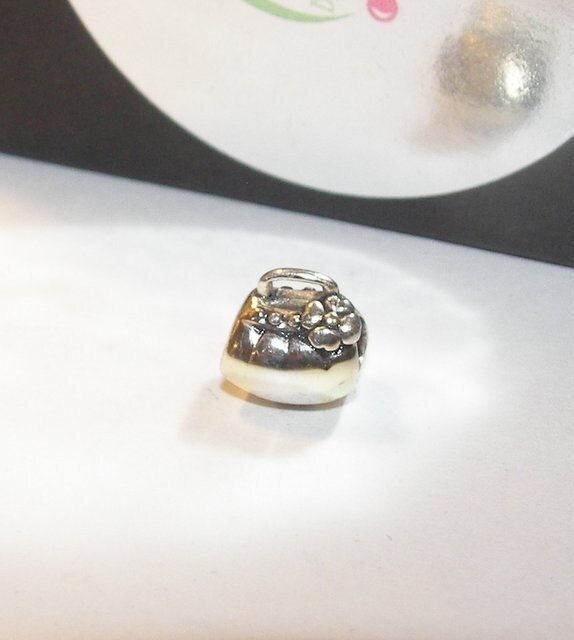 925 sterling silver, purse charm, European charms , european charm, European bead, fits snake chain bracelet