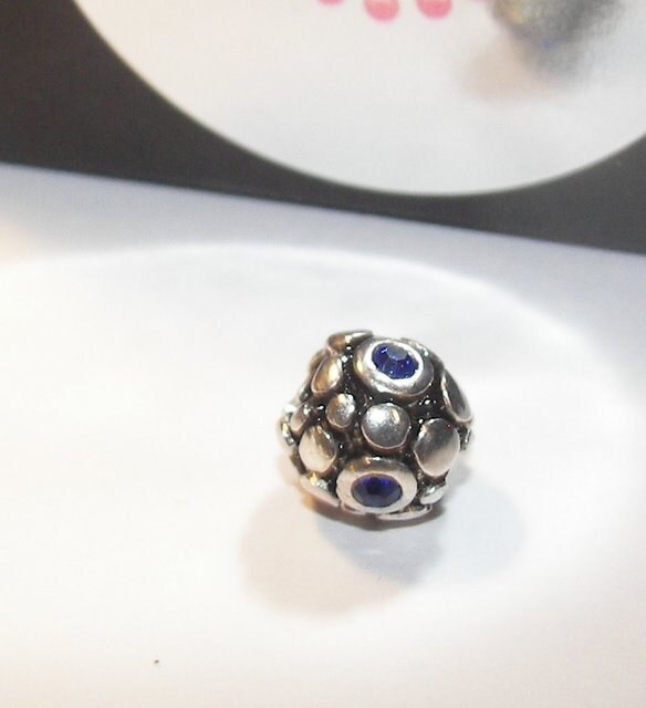 925 sterling silver charm with gem, charms for European charm bracelets, large hole bead charms for snake chain bracelet