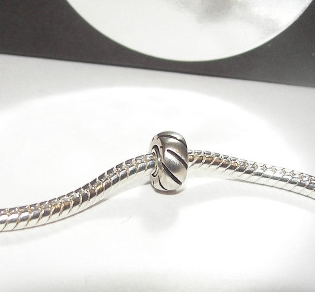 925 sterling silver charm spacer, charms for European charm bracelets, large hole charms for snake chain bracelet