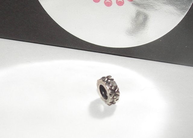 925 sterling silver and red spacer charm , large hole charm bead for snake chain bracelets, European charm bracelet charms