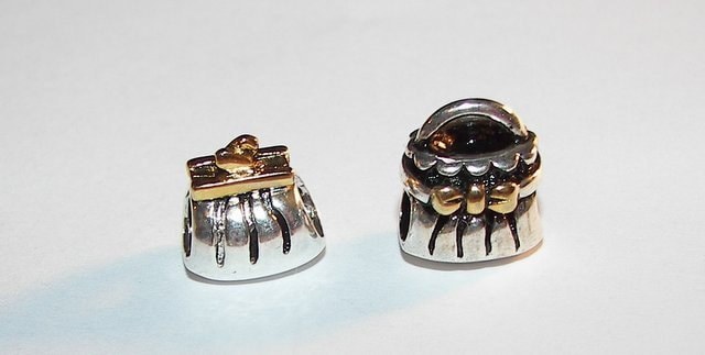 925 sterling silver purse European charms , European bead, fits snake chain bracelet