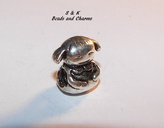 925 sterling silver girl charm, European large hole bead, charm for Mother's charm bracelet