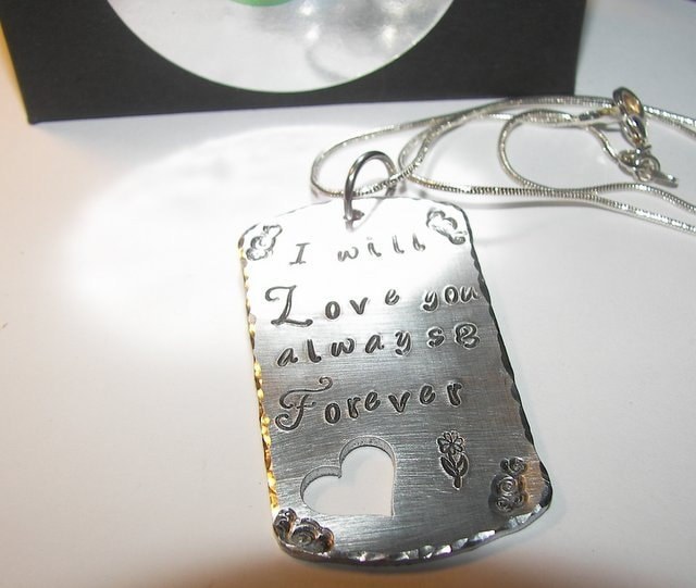personalized I will love you always and forever, Hand stamped jewelry, mothers necklace, personalized, hand stamped, Custom stamped,