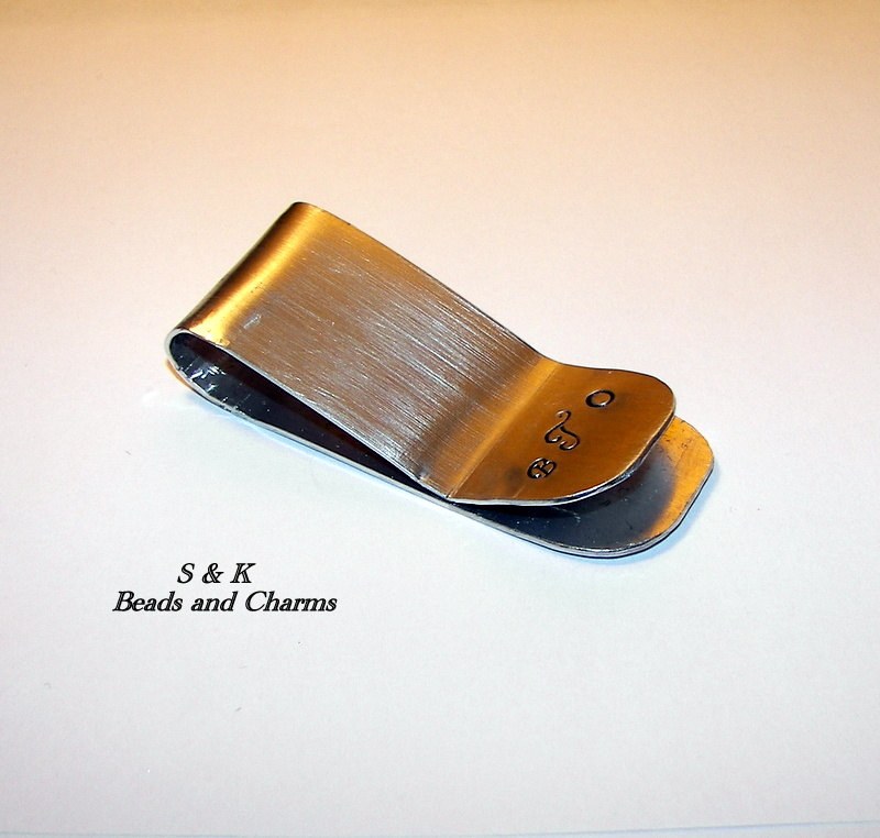 Money clip, Hand stamped money clip, engraved money clip, Personalized groomsmen's gifts ,Fathers gift, stamped jewelry handstamped jewelry