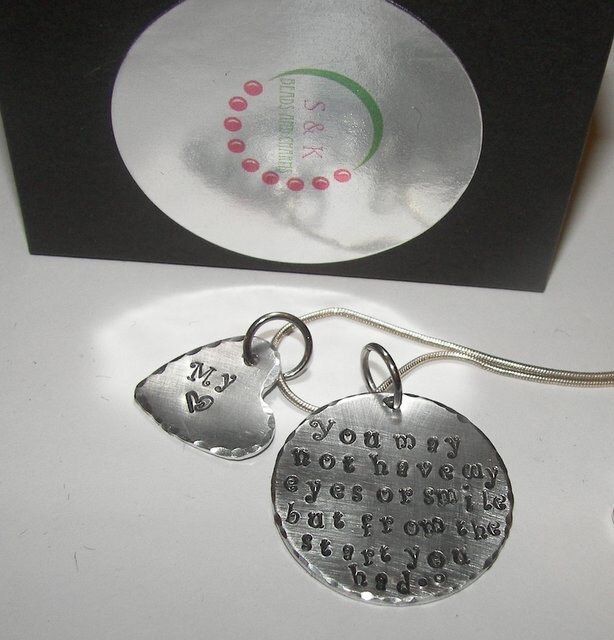 personalized sterling You may not have my eyes, Hand stamped mommy jewelry, gift for adopted daughter, step daughter gift