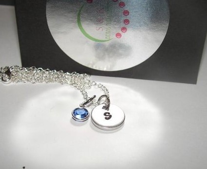 Tiny initial necklace, Custom hand stamped, engraved charm, personalized necklace, mom necklace, hand stamped jewelry, handstamped