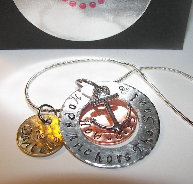 personalized Hope Anchors the Soul Hebrews 6:19, Religious quote necklace, Personalized custom Hand Stamped Jewelry