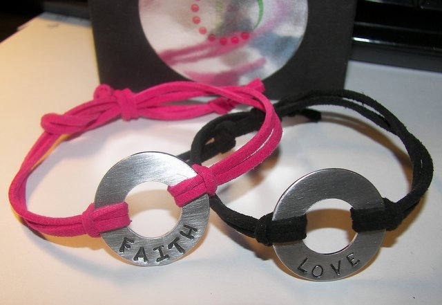 personalized My word intention custom jewelry, aluminium washer bracelet, custom personalized hand stamped jewelry handstamped jewelry