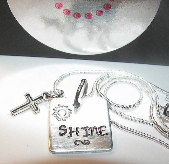 Shine on Faith jewelry Hand stamped personalized jewelry, custom mothers necklace, inspirational mommy necklace handstamped jewelry
