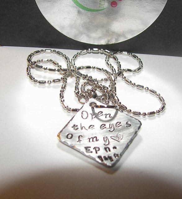 personalized Open the eyes of my heart Lord necklace, custom hand stamped jewelry , personalized religious necklace