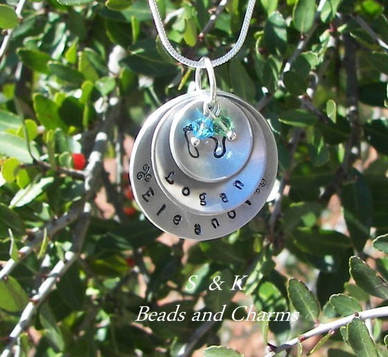 Necklace with kids names, kids name necklace for mom, necklace for mom, stacked name necklace, custom kids name necklace, Custom Mom gift
