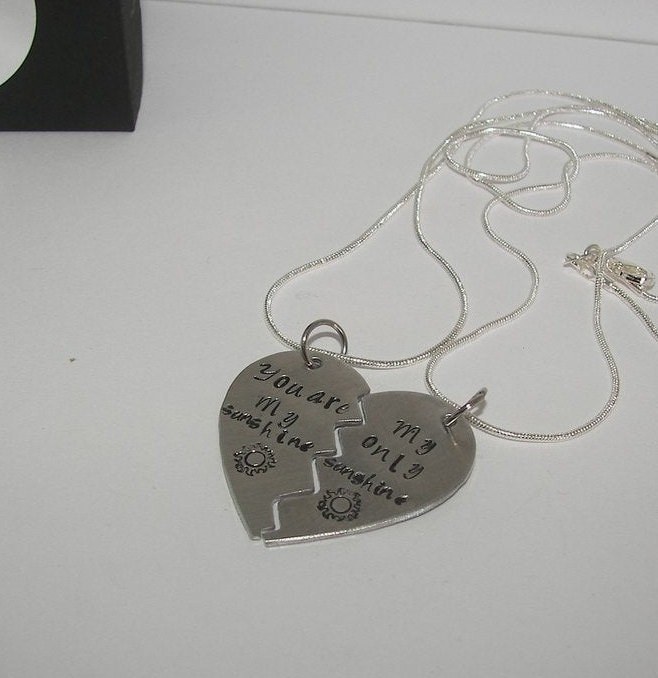 You are my sunshine, Hand stamped jewelry, custom stamped, personalized jewelry, faith jewelry, mothers necklace, mommy necklace