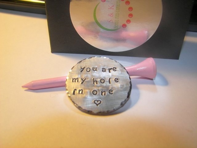 GOLF BALL MARKER, fathers day gift, gift for dad, personalized golf marker, anniversary gift for him, gift from kids. gift for golfer