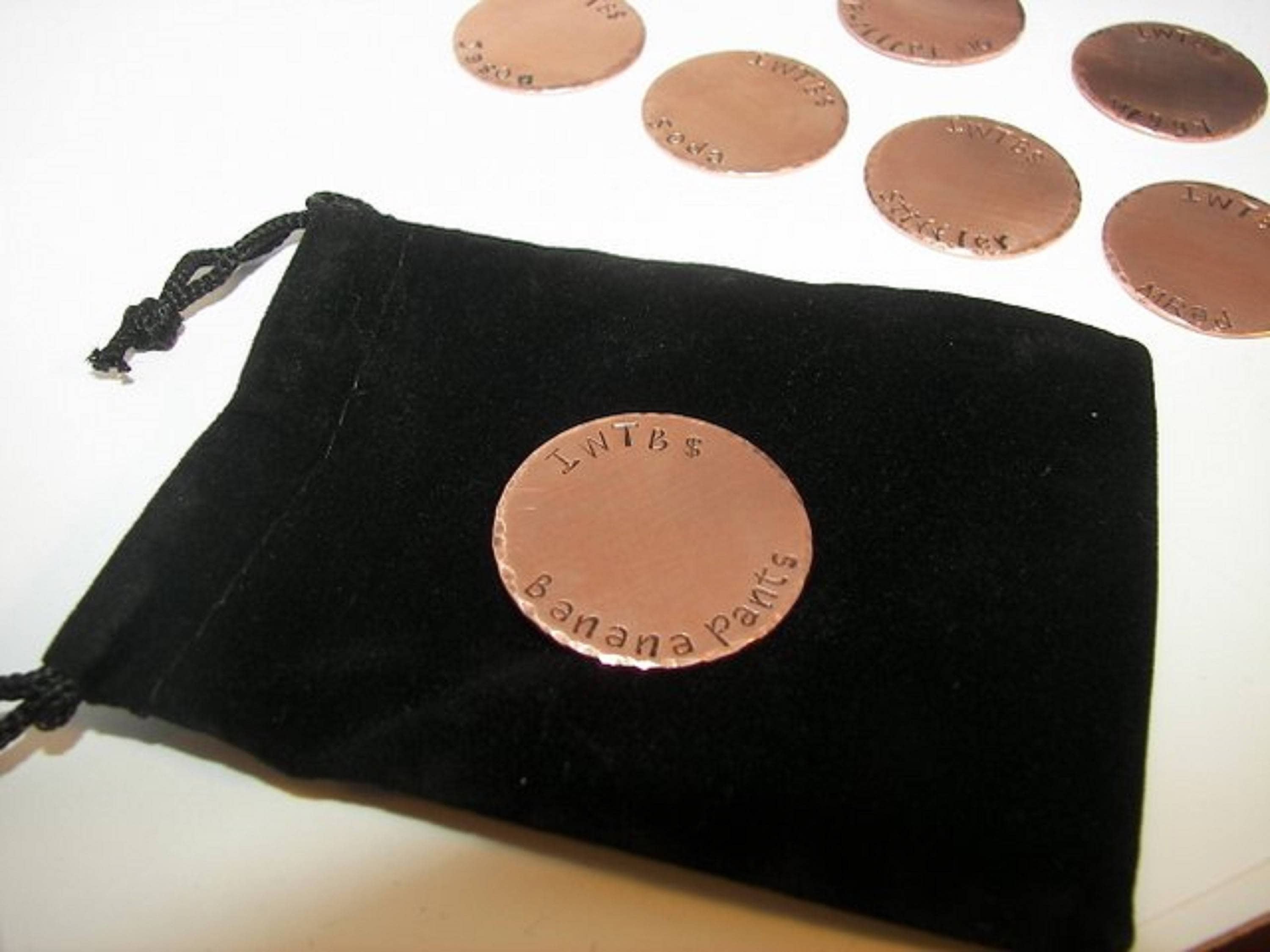 personalized GOLF BALL MARKER Pocket Token , Hand Stamped Golf Ball Marker, PersonalizedGift For Dad