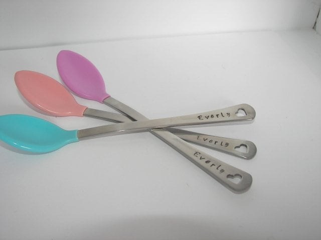 personalized Personalized baby spoons, custom baby shower gift, hand stamped baby spoon with kids names