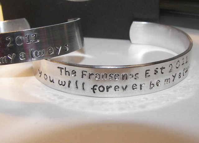You will forever by my always, fathers day gift, wedding gift , gift for him, personalized cuff, custom cuff, message bracelet, stamped cuff