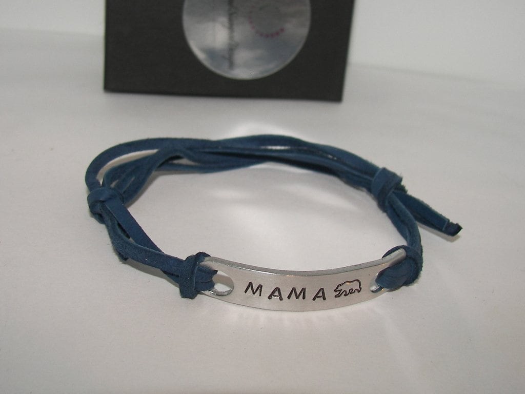Mama bear,Papa bear, bar bracelet, bracelet for her, custom personalized bar bracelet, hand stamped jewelry, gift for her or him