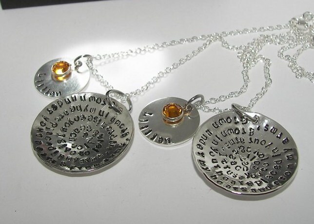 Sterling silver Adoption necklace, mommy necklace, gift for birth mom, gift for adoptive mom, hand stamped jewelry