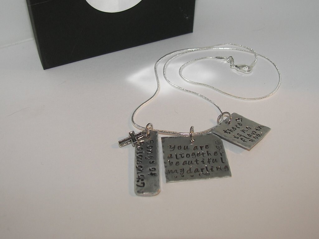 personalized Solomon 4 7 , You are beautiful , Hand stamped jewelry, handstamped necklace, religious necklace personalized jewelry