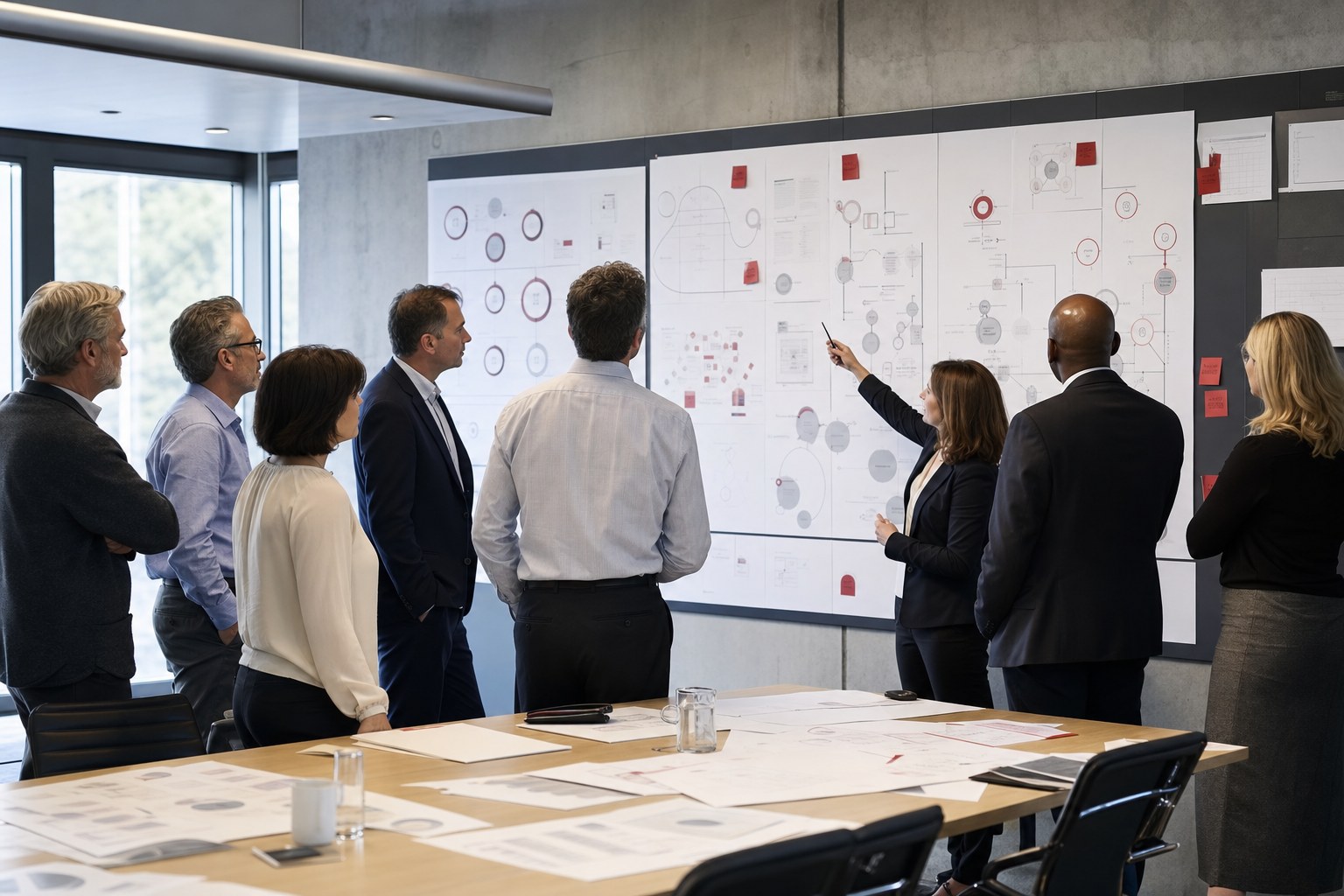 Leaders aligning plans for an enterprise HR platform transformation
