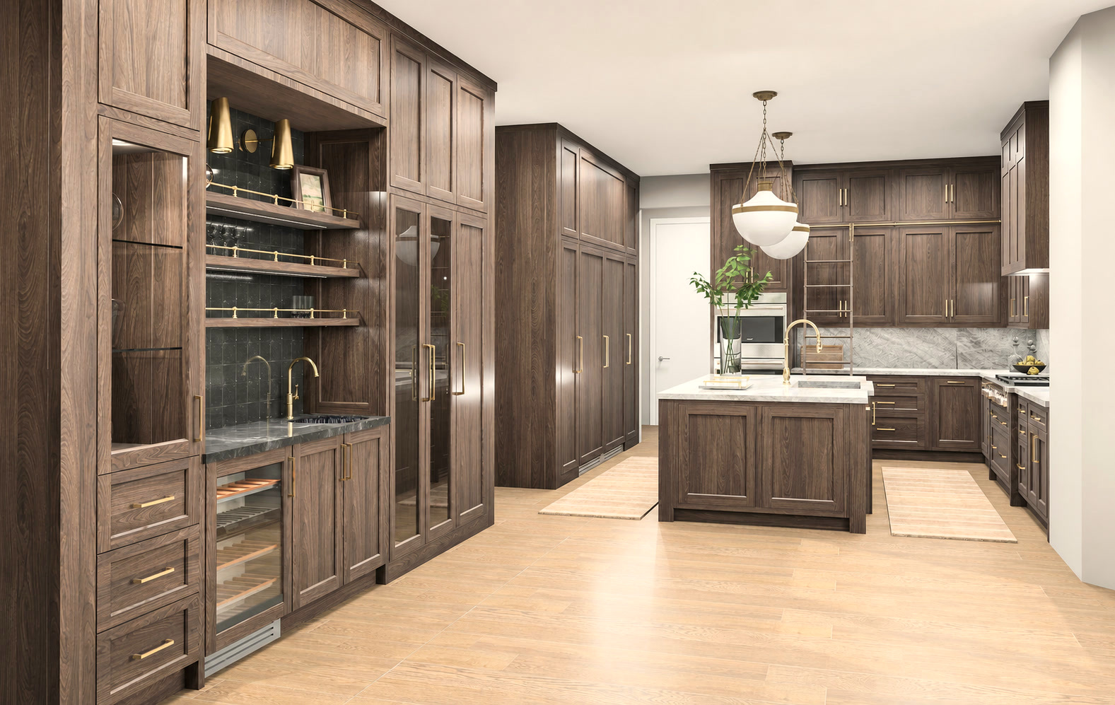 Kitchen cabinetry with tailored drawers and storage near the cooking area