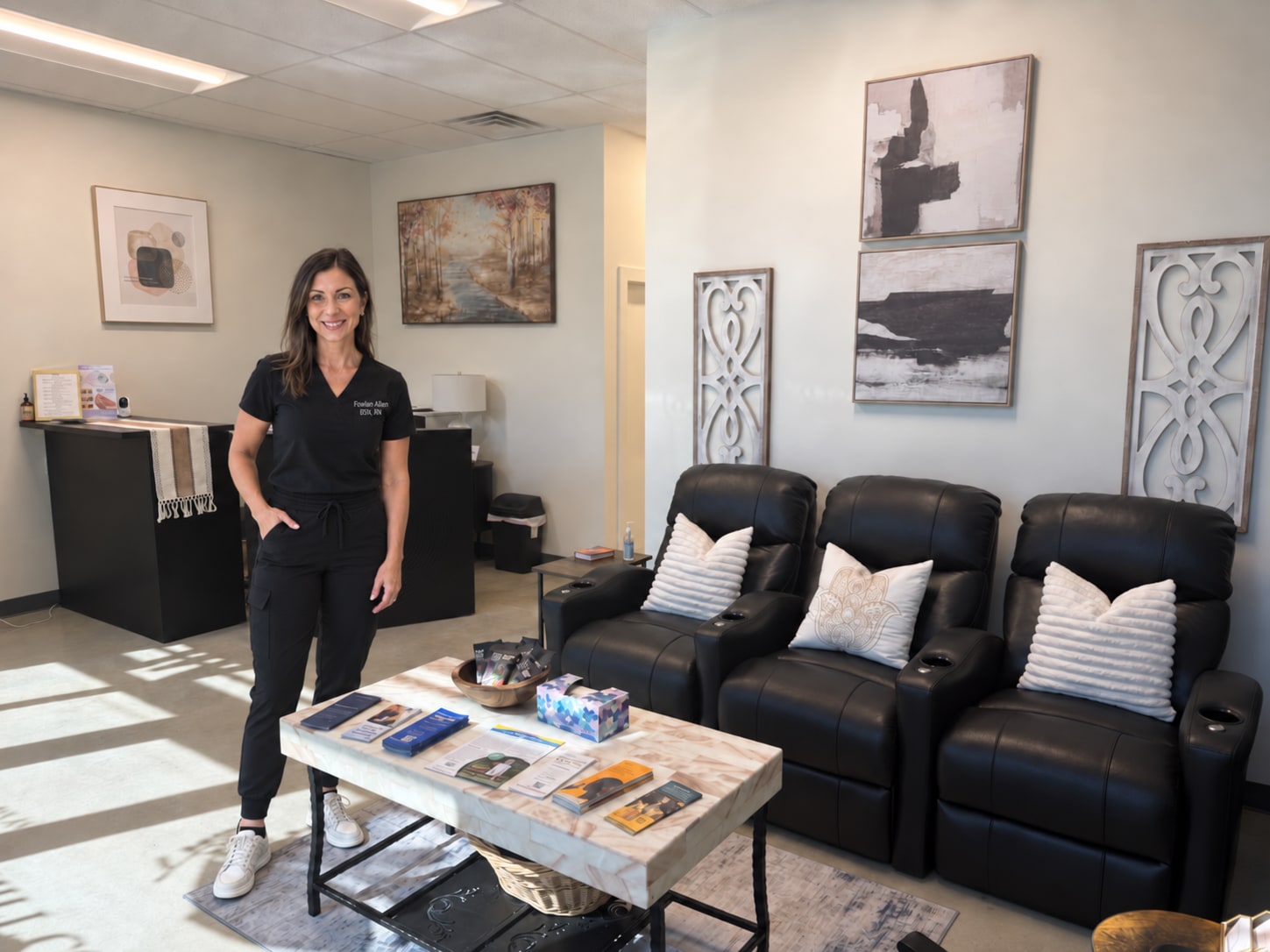 Fowlan Allen in the welcoming Lonestar Wellness & Aesthetics reception area