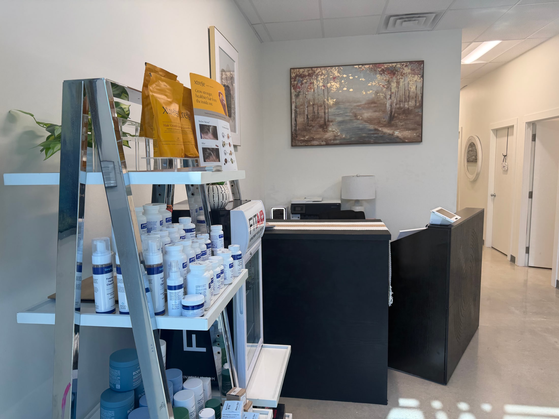 Reception space at Lonestar Wellness & Aesthetics