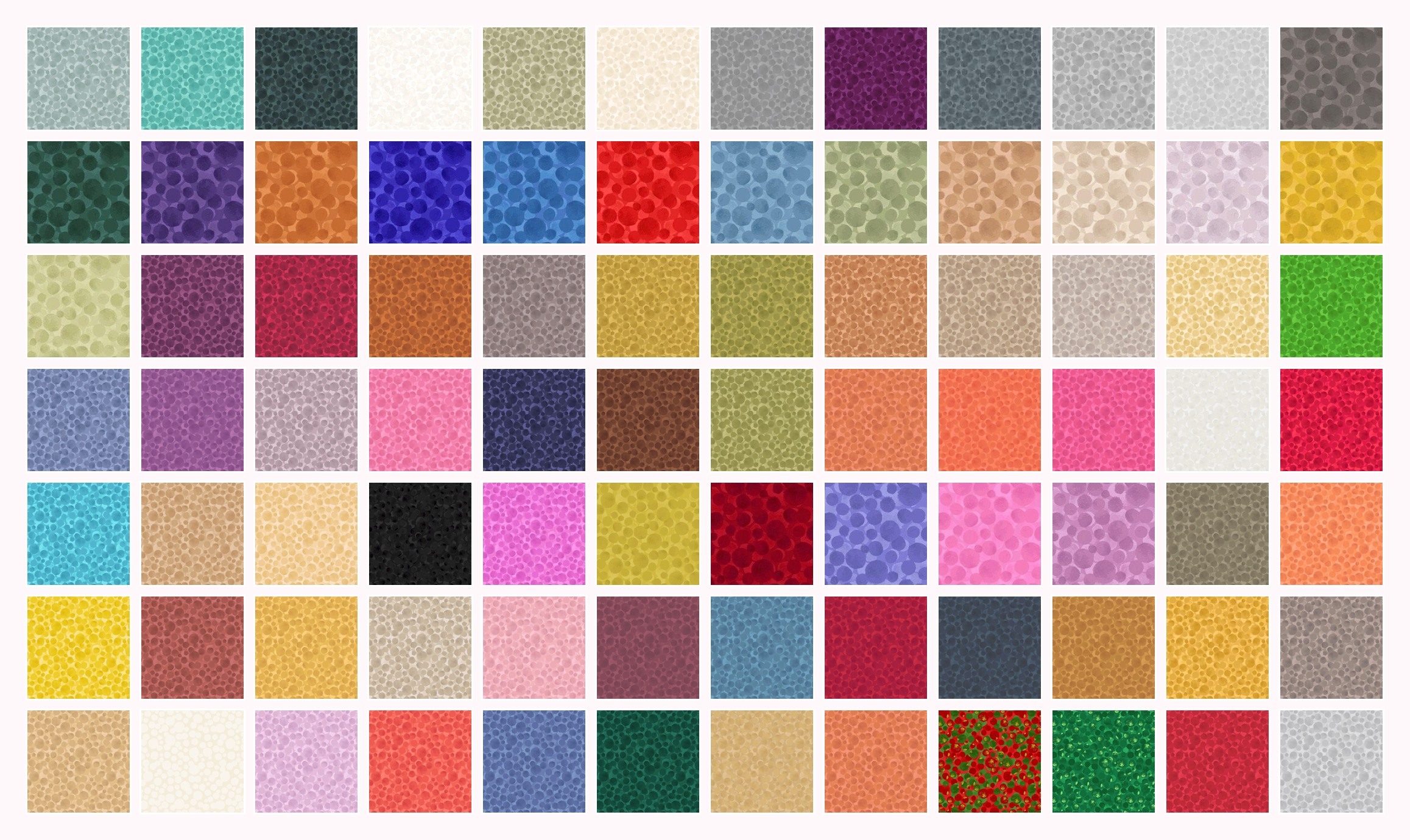 Collage of Lewis and Irene Bumbleberries quilting fabrics in the colors available at SewMe