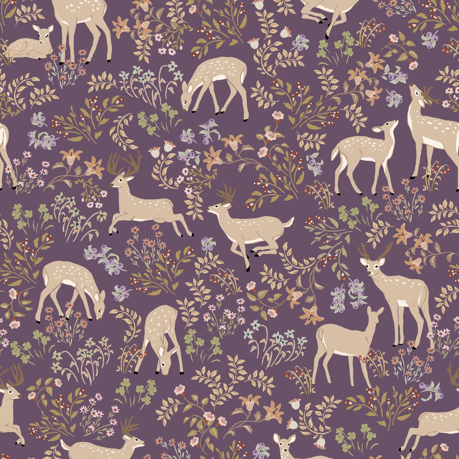 Stacked floral quilting fabrics