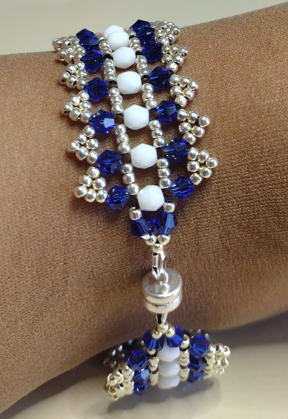 Sapphire Crystal Bracelet worn on a wrist