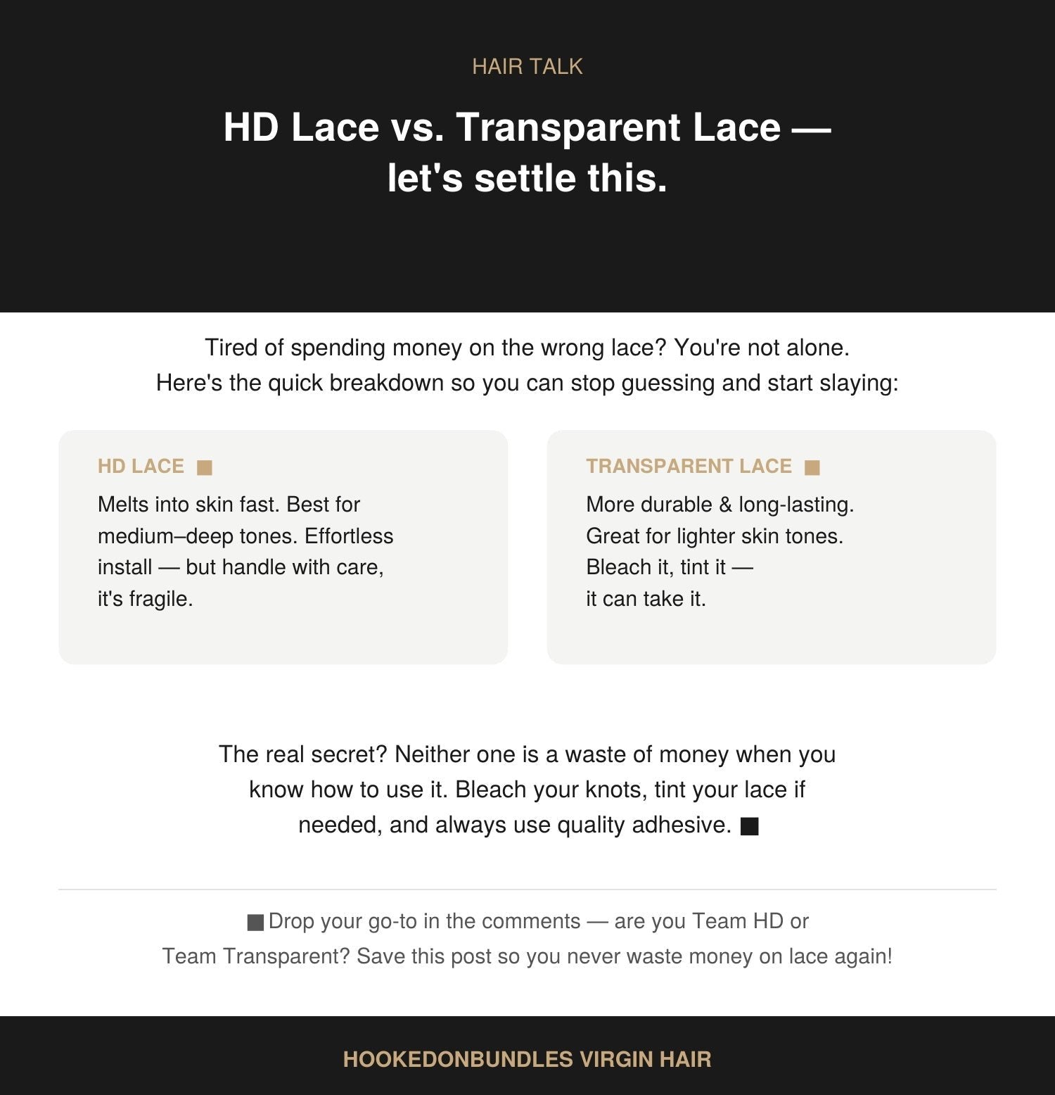 HD vs. Transparent Lace: Which One Is Actually Worth Your Money? - HookedOnBundles Virgin Hair