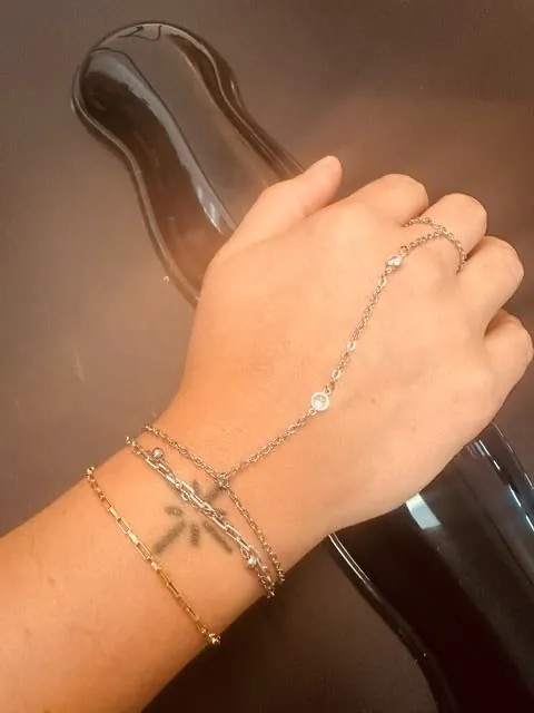 Permanent hand chain detail