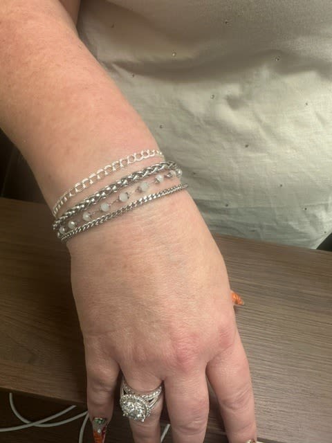 Layered permanent bracelets