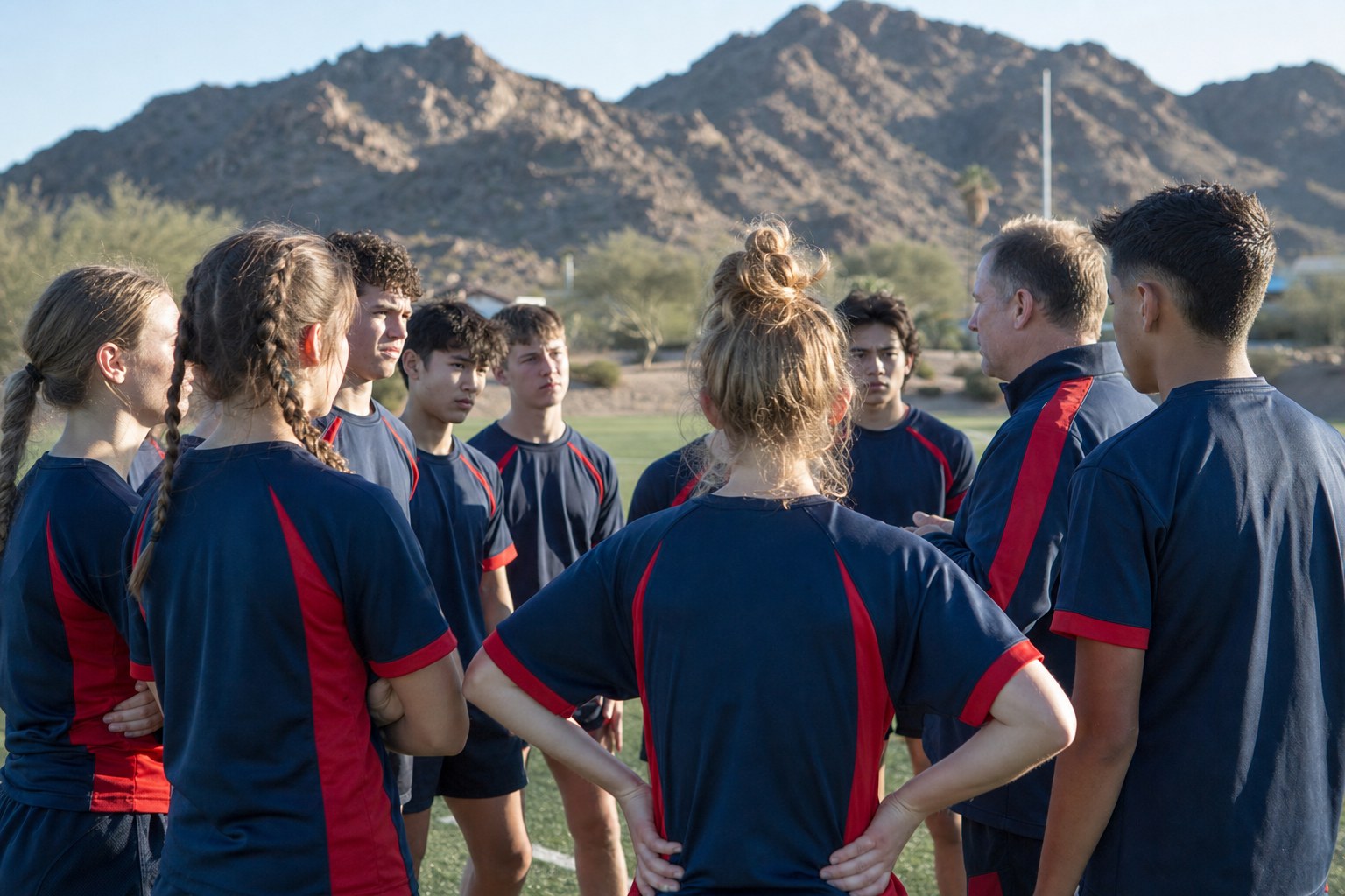 Bobcats players coming together at training