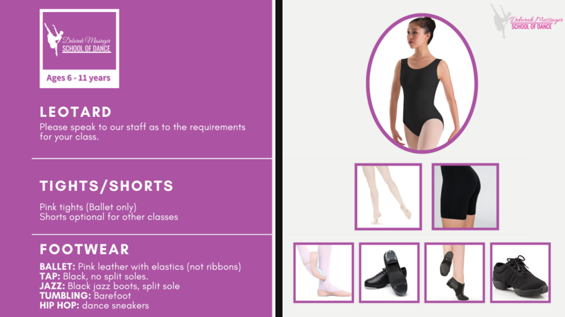 Ages 6–11 attire guide