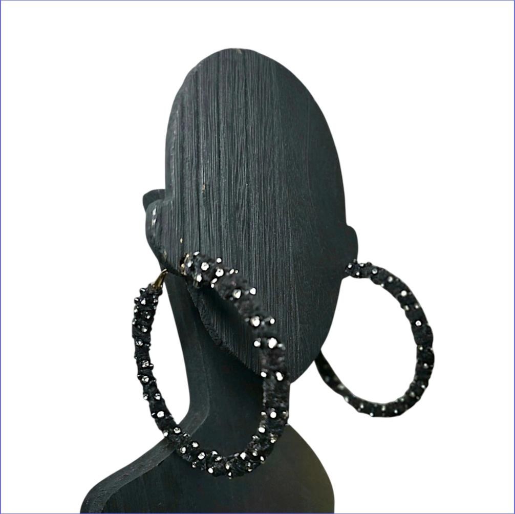 Customized Handmade Hoop Yarn Earrings