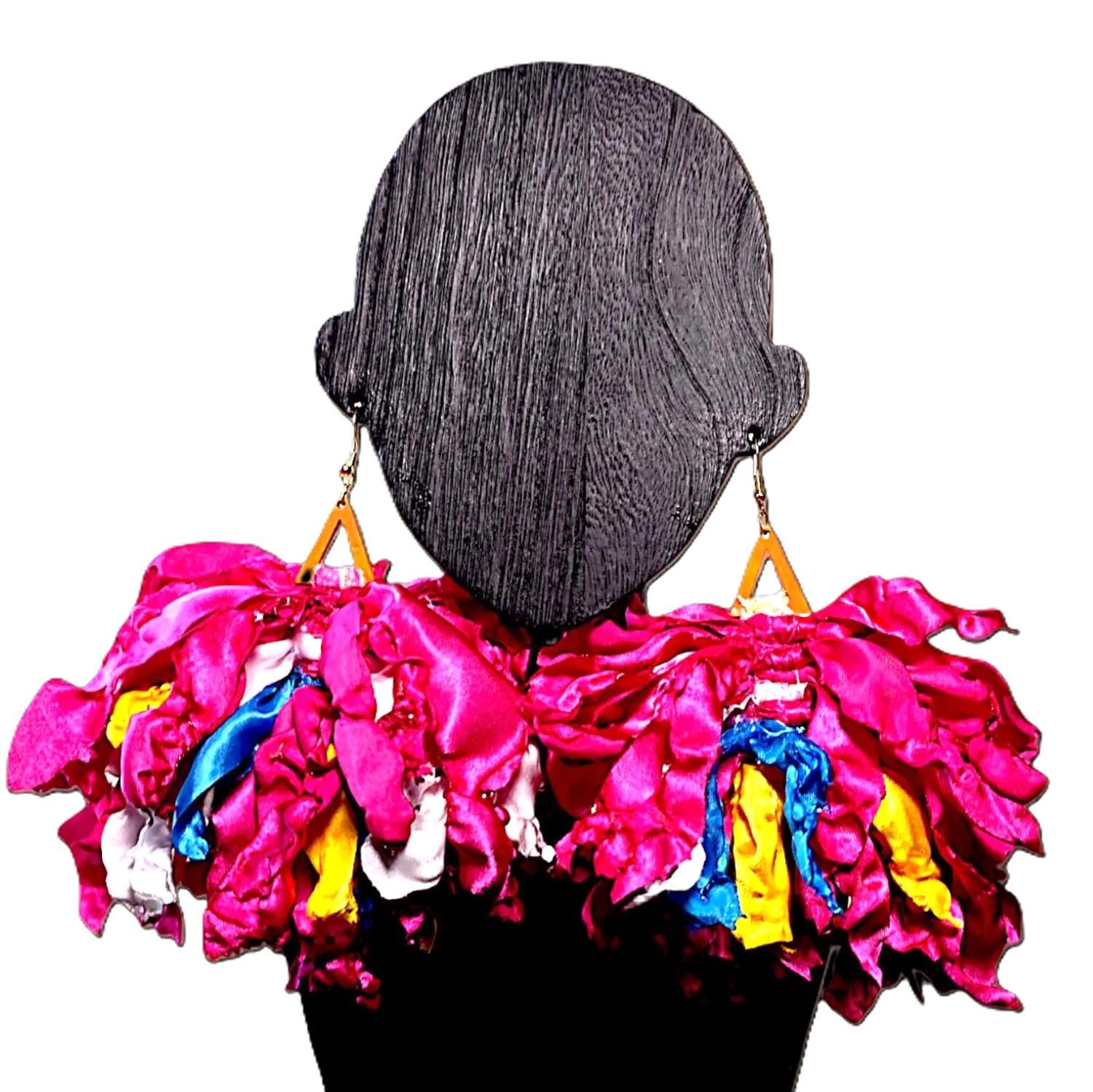 Handmade Silk Tassel Earrings, view 3