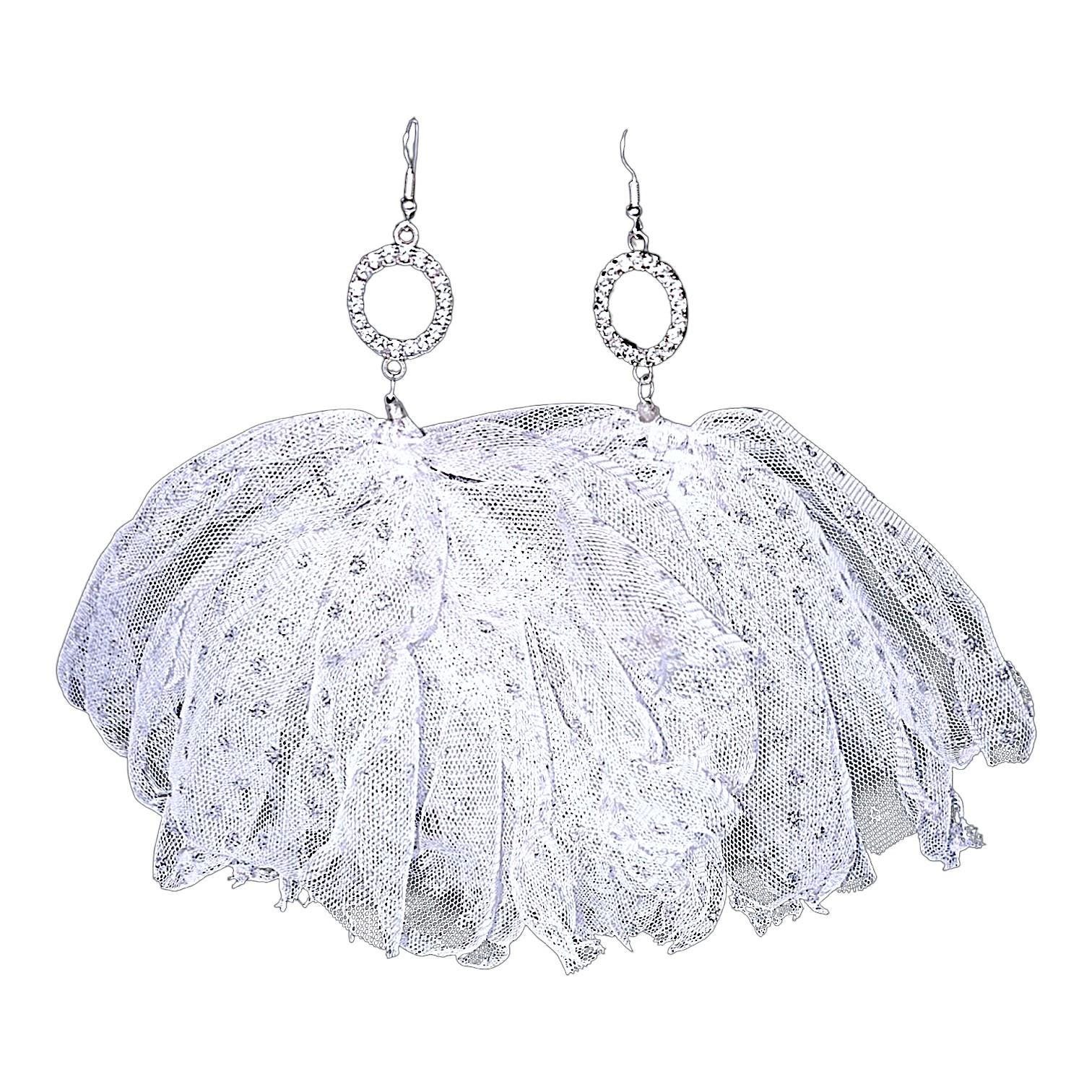 Handmade Silk Tassel Earrings, view 2