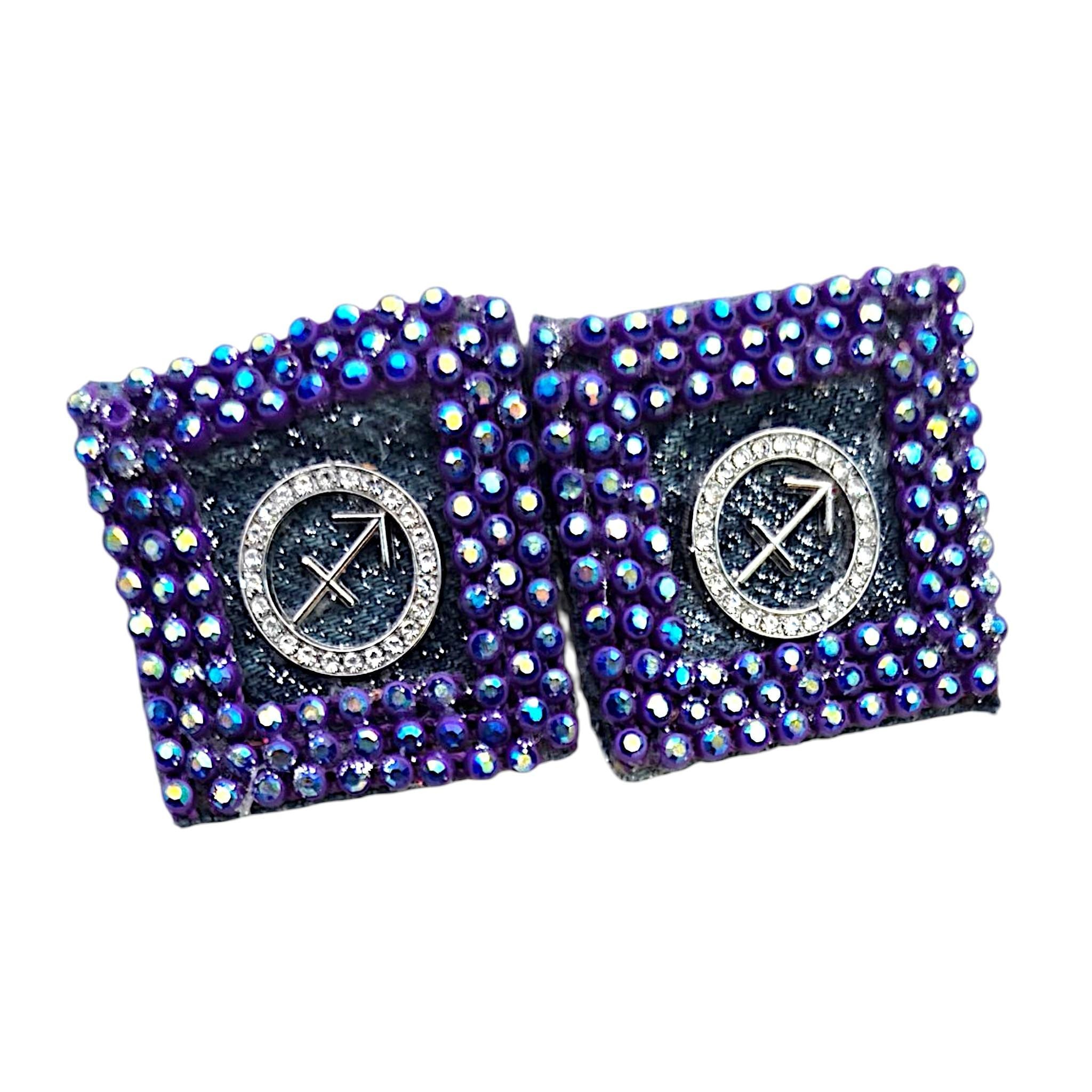 Handmade Denim Earrings, view 11