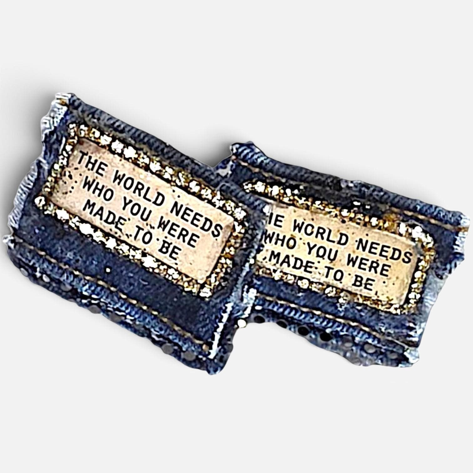 Handmade Denim Earrings, view 13