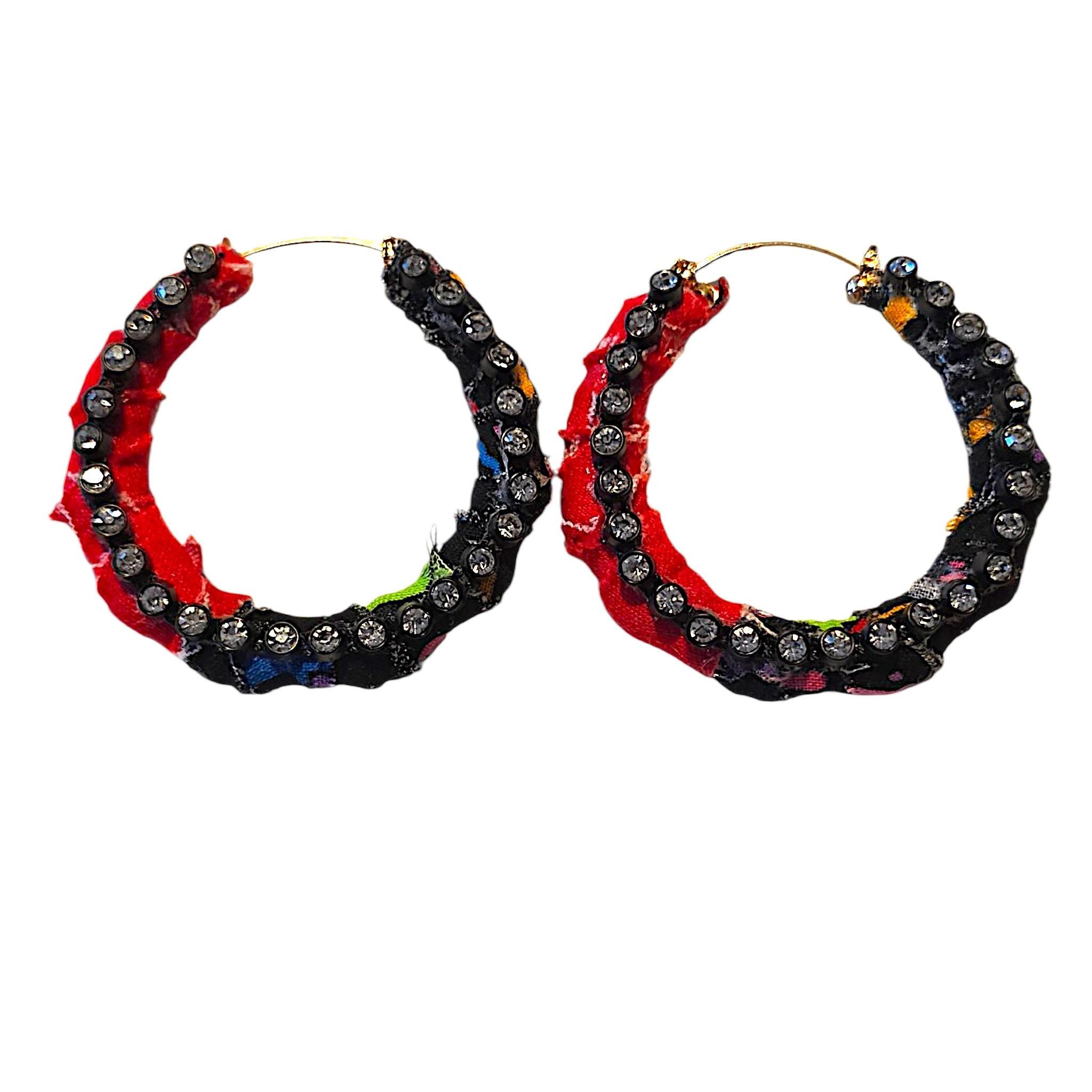 Handmade Denim Earrings, view 9