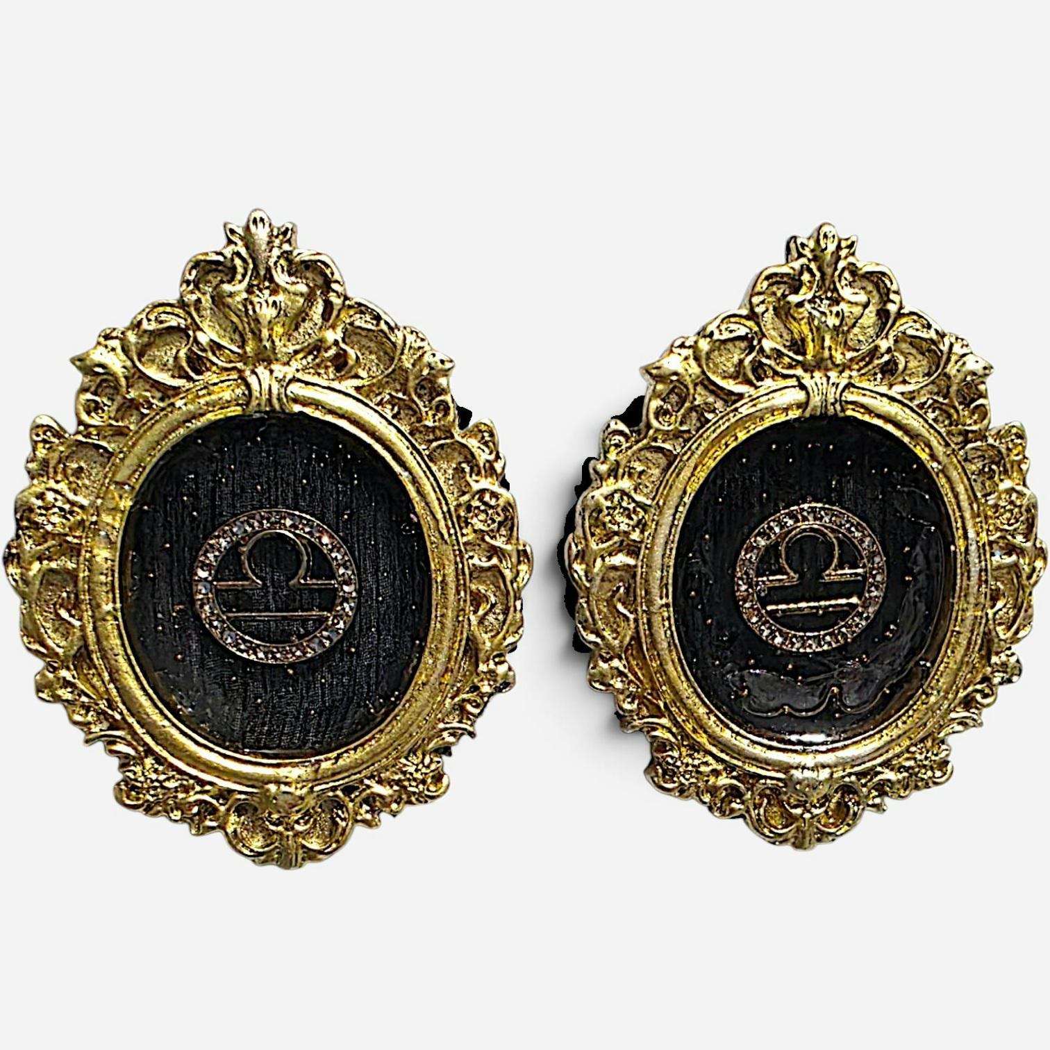 Customized Handmade Personalized Zodiac Resin Earrings, view 2