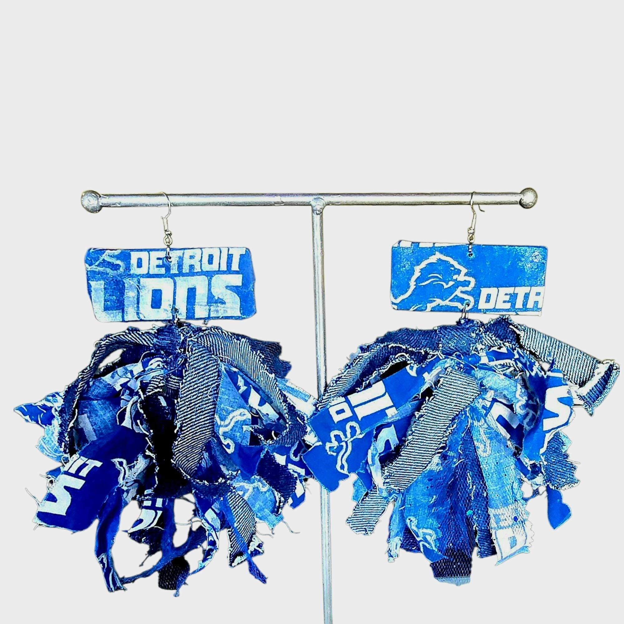 Handmade Sports Fanatic PomPom Earrings, view 6