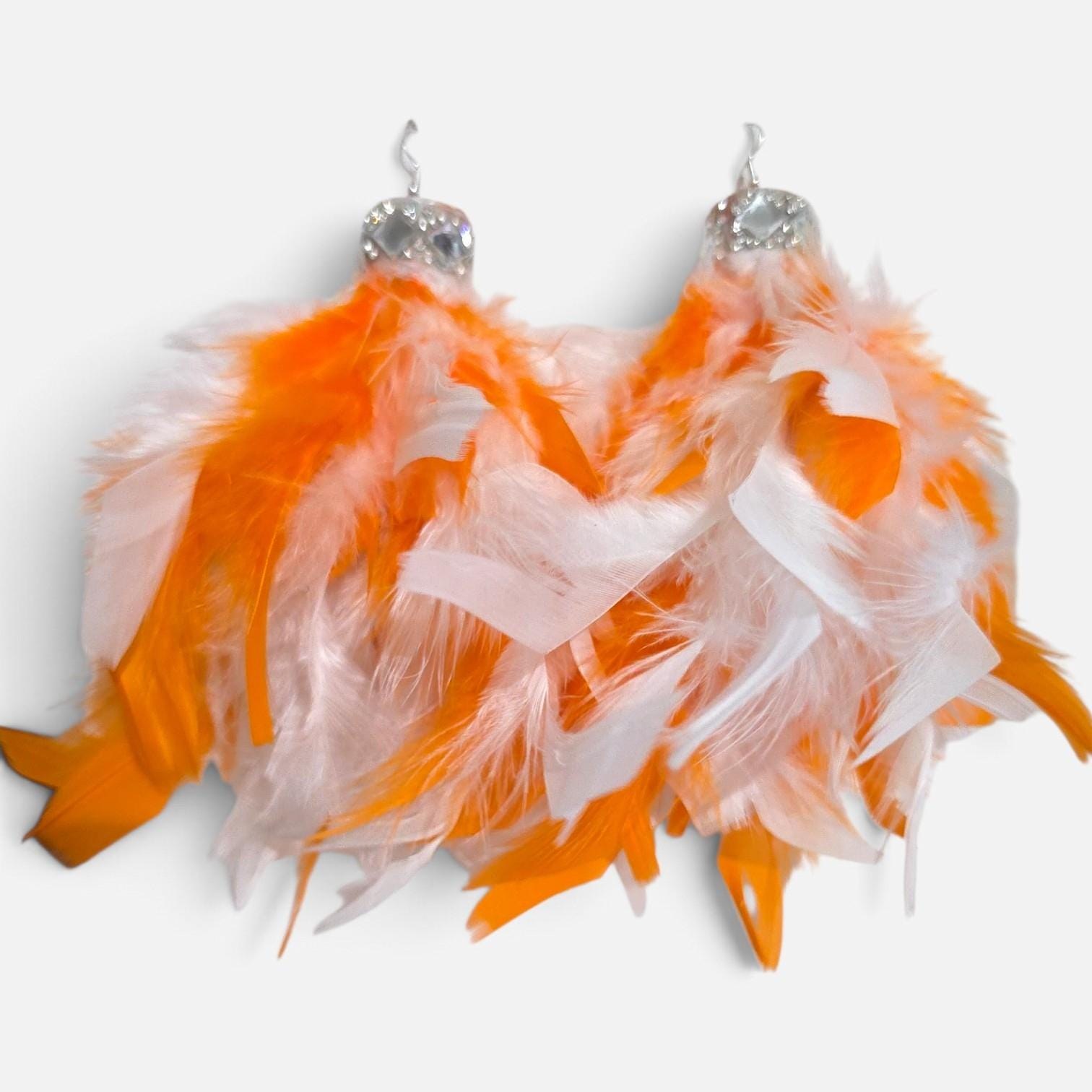 Handmade Boho Styled Feather Earrings, view 1