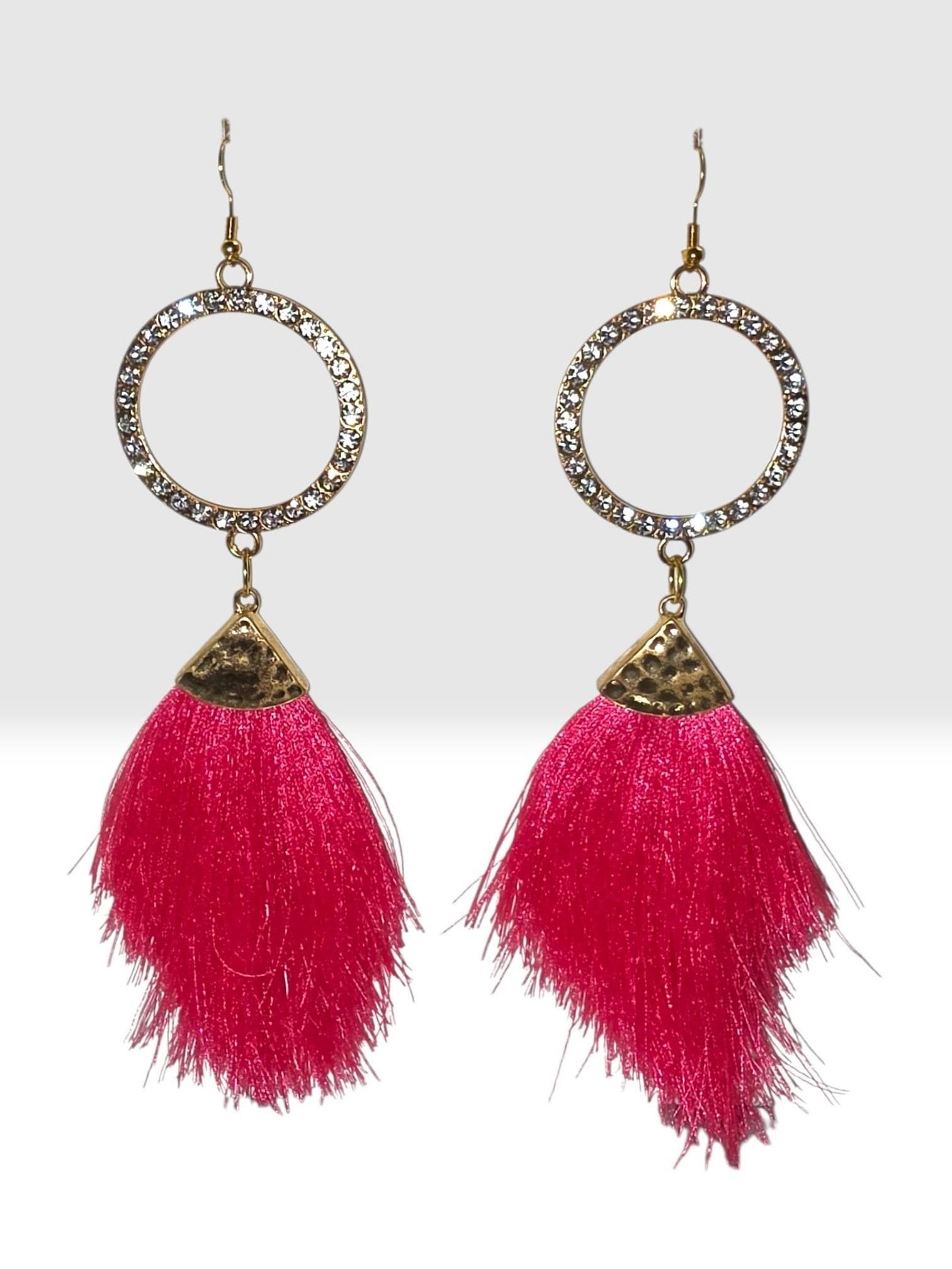 Handmade Polyester Tassel Earrings