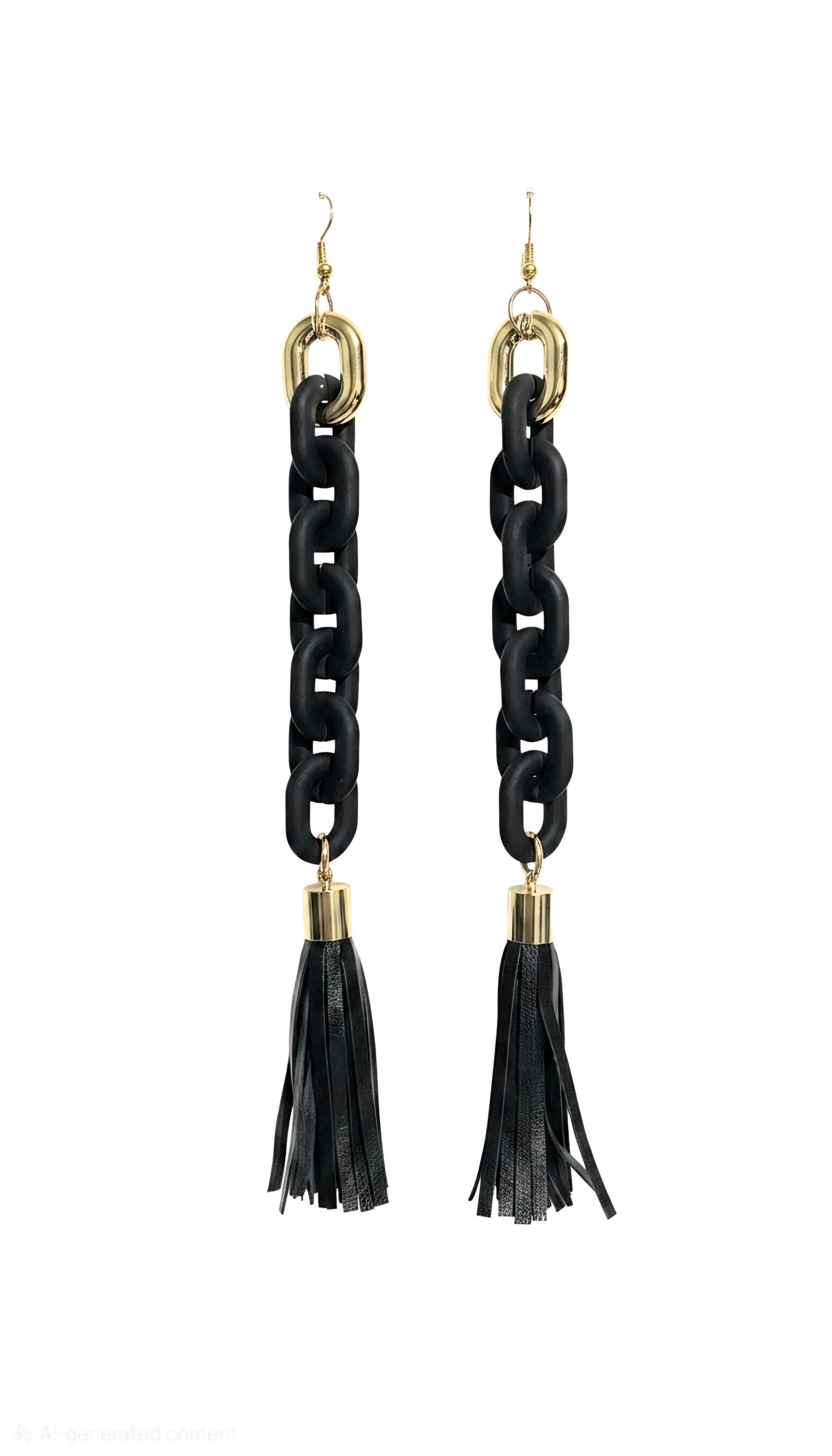 Chain link Tassel Earrings