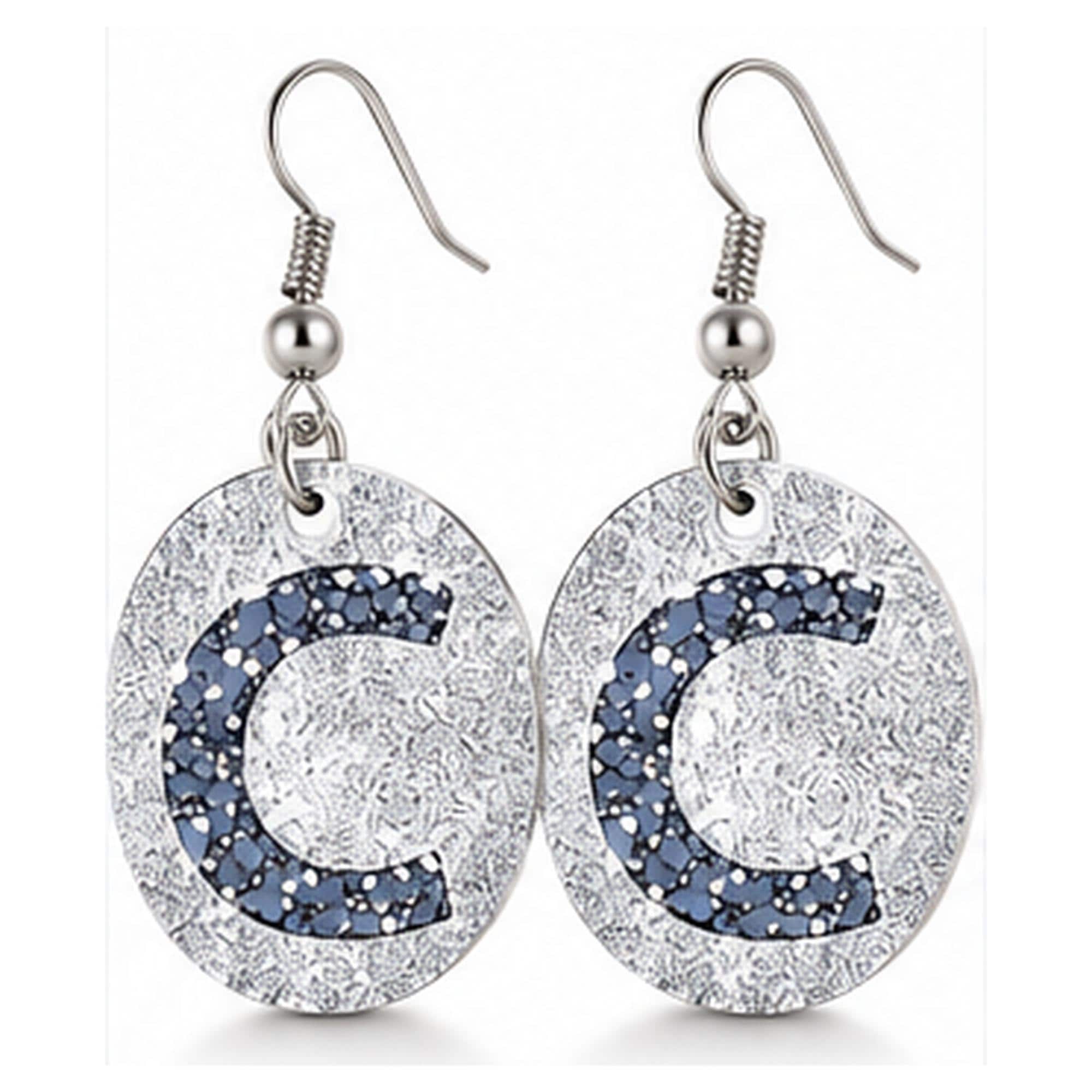 Handmade Glitter Initial Earrings, view 3