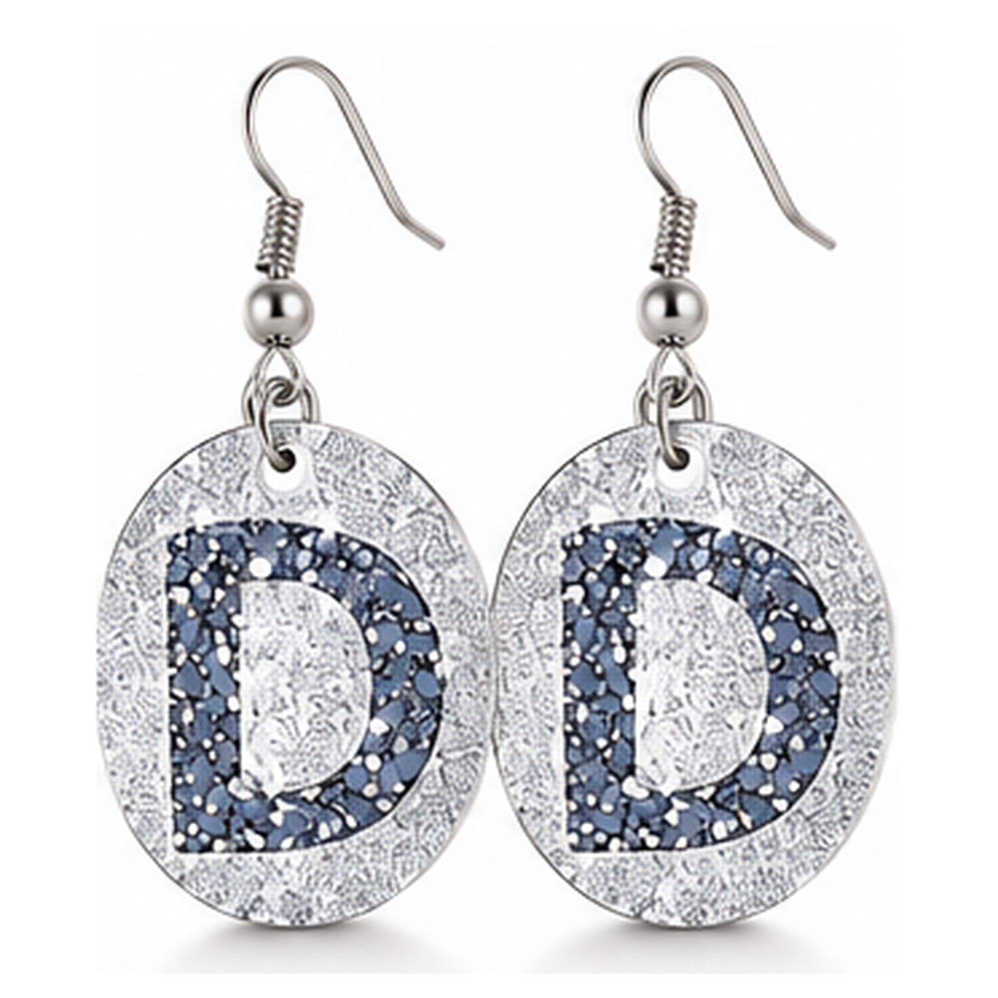 Handmade Glitter Initial Earrings, view 4