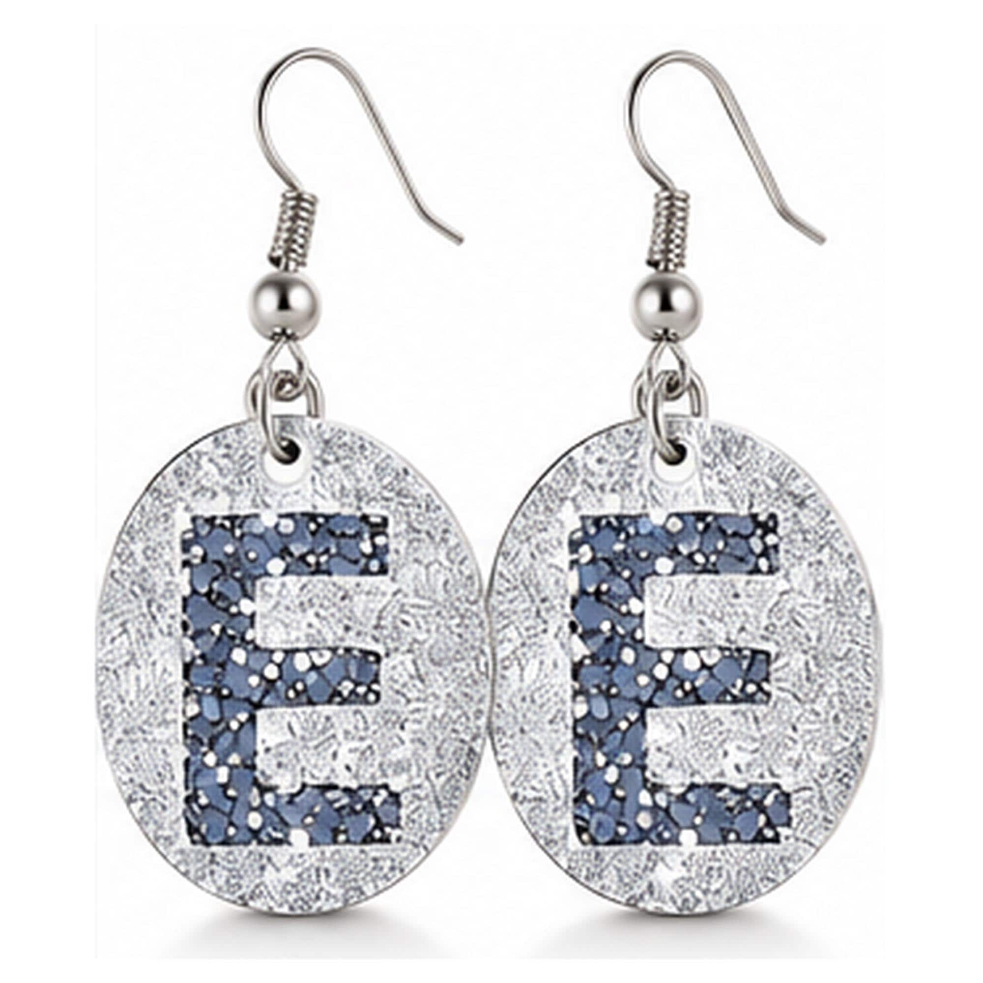 Handmade Glitter Initial Earrings, view 5