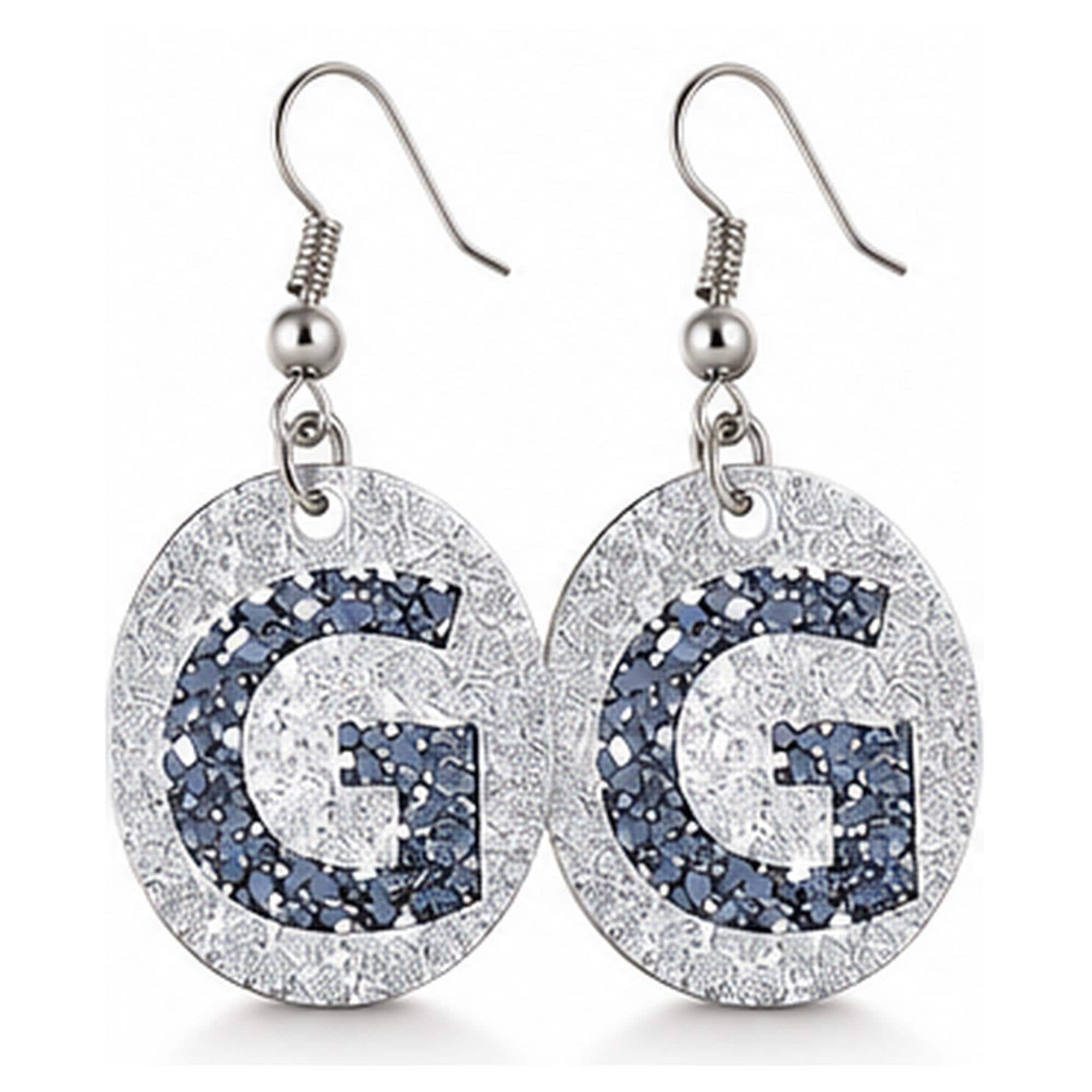 Handmade Glitter Initial Earrings, view 7